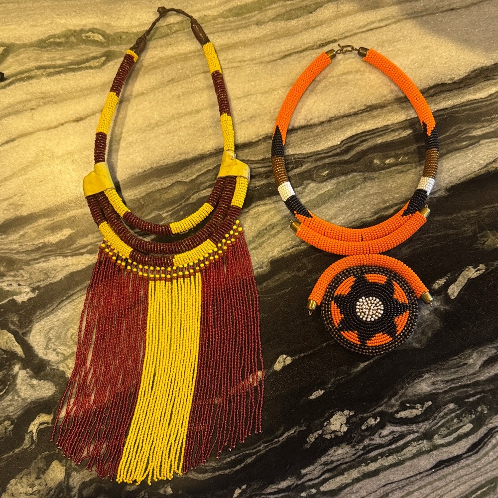 Vibrant Multicolor Beaded Necklace Set